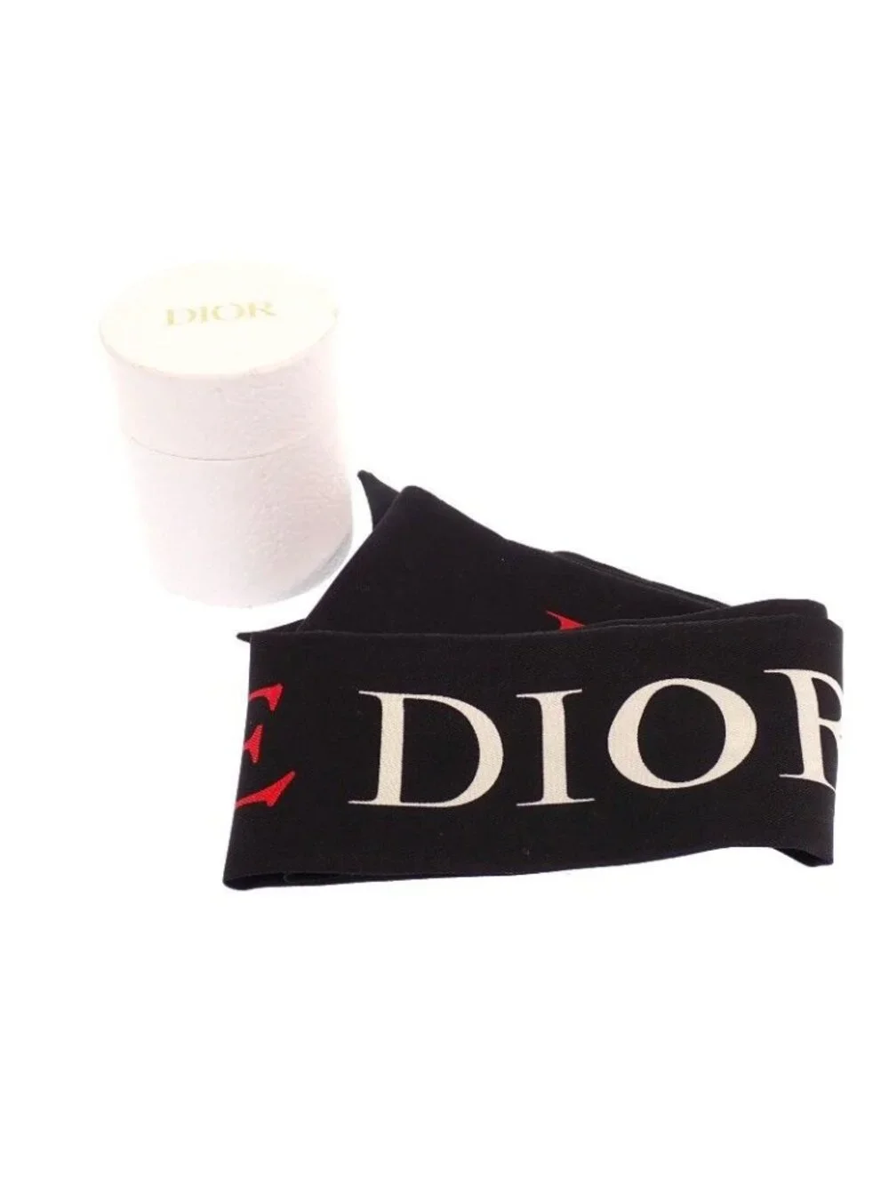 Dior Mitzska Fam le Collection Paisley Heart Silk Black Scarf